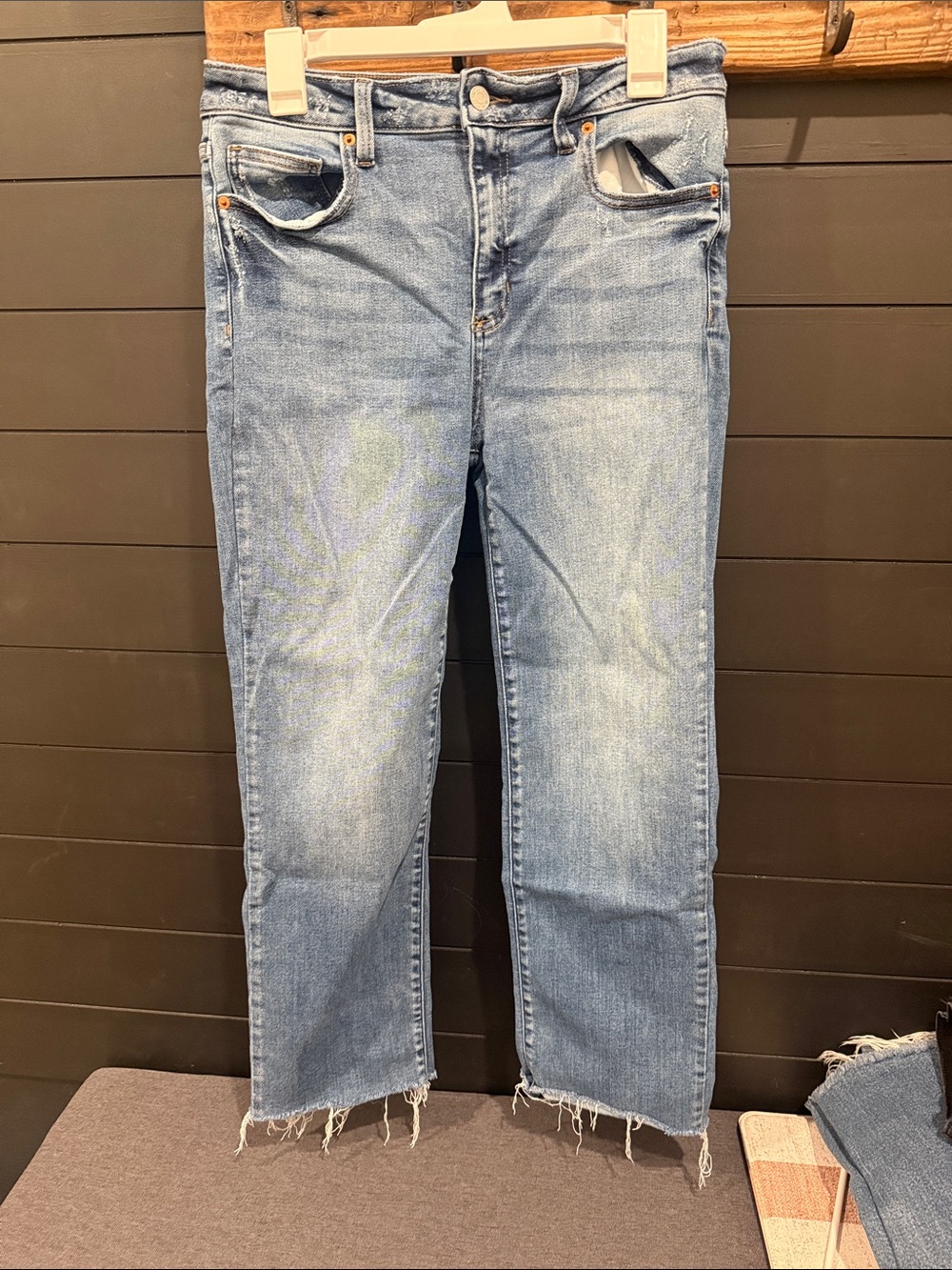 Light Blue Raw Hem Women’s Jeans